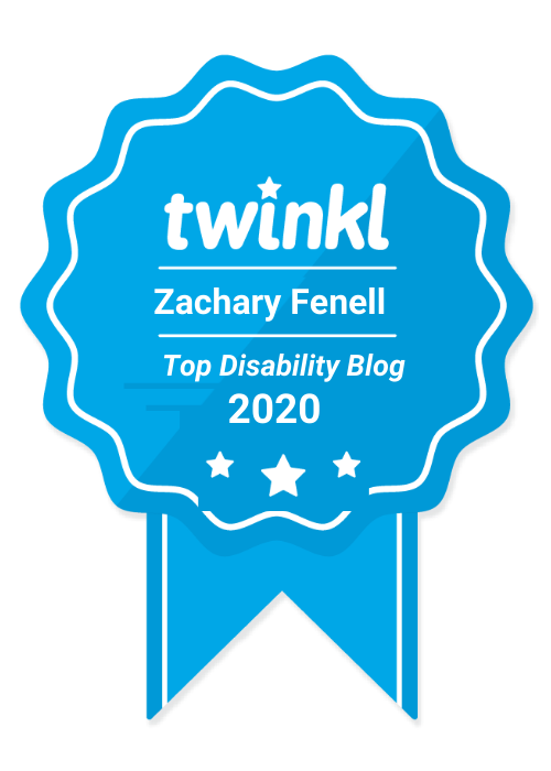 zacharyfenell.com is a top disability blogger, according to twinkl. 